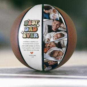 Vintage-„Bester Vater aller Zeiten“-Foto-Basketbal Basketball