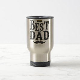Vintage-"Bester Vater"-Kaffeetasse mit Krone und S Reisebecher