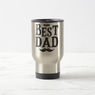 Vintage-"Bester Vater"-Kaffeetasse mit Krone und S Reisebecher