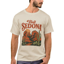 Vintage "Besuchen Sie Sedona" Wüsten-Reise-T-Shirt