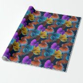 Vintage-Beta-Fisch-Muster Geschenkpapier (Ungerollt)