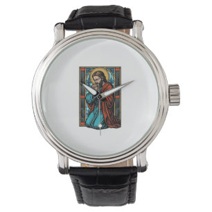 Vintage betende religiöse Figur Vektor-Shirt Desi Armbanduhr