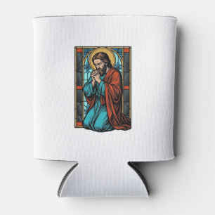 Vintage betende religiöse Figur Vektor-Shirt Desi Dosenkühler
