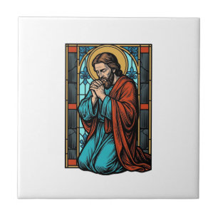 Vintage betende religiöse Figur Vektor-Shirt Desi Fliese