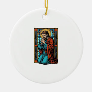 Vintage betende religiöse Figur Vektor-Shirt Desi Keramik Ornament
