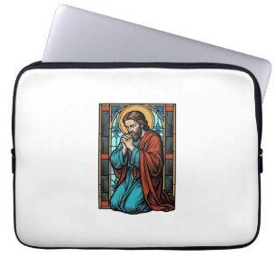 Vintage betende religiöse Figur Vektor-Shirt Desi Laptopschutzhülle