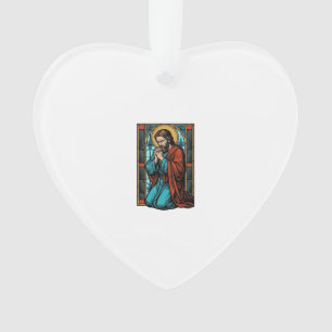 Vintage betende religiöse Figur Vektor-Shirt Desi Ornament