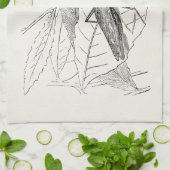 Vintage betender Mantis-Insekten-Schablone Küchentuch (Gefaltet)