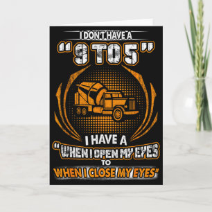 Vintage-Betonfertiger Ich habe keine 9 bis 5  Karte