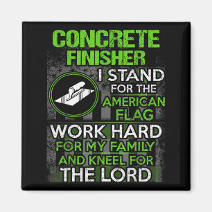 Vintage Betonfinishier Ich stehe für den Amerikane Magnet