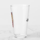 Vintage Betsy Ross American Flag Glas (Links)