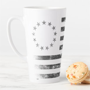 Vintage-Betsy-Ross-Amerikanischer-Flagge-Kaffeebec Milchtasse