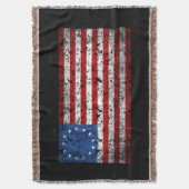 Vintage Betsy-Ross-Flagge Decke (Vorderseite Vertikal)