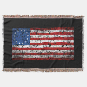 Vintage Betsy-Ross-Flagge Decke