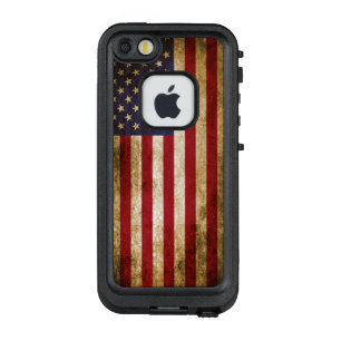 Vintage beunruhigte amerikanische Flagge LifeProof FRÄ’ iPhone SE/5/5s Hülle