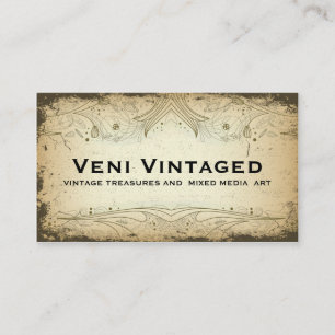 Vintage beunruhigte Blumengeschäfts-Karten Visitenkarte