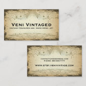 Vintage beunruhigte Blumengeschäfts-Karten Visitenkarte (Vorne/Hinten)