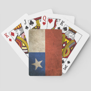 Vintage beunruhigte Flagge des Chilen Spielkarten