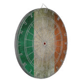 Vintage beunruhigte Flagge von Irland Dartscheibe (Vorderseite Links)