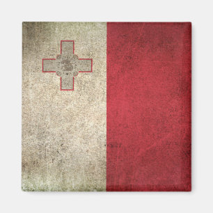 Vintage beunruhigte Flagge von Malta Magnet