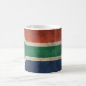Vintage beunruhigte Flagge von Südafrika Kaffeetasse (Mittel)