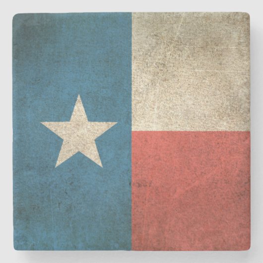 Vintage beunruhigte Flagge von Texas Steinuntersetzer (Vorderseite)