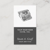 Vintage beunruhigte Underwood-Schreibmaschine Visitenkarte (Vorderseite)