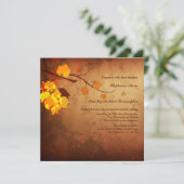 Vintage beunruhigte wedding Einladung des (Stehend Vorderseite)