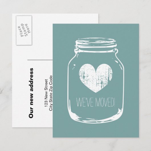 Vintage, bewegliche Postkarten mit rustikalem Maso (Vorne/Hinten)