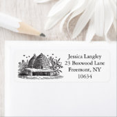 Vintage Bewick-Bienenstock-Rücksendeadressen-Aufkl (Insitu)