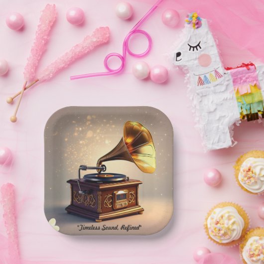 "Vintage Bewohner" Pappteller (Party)