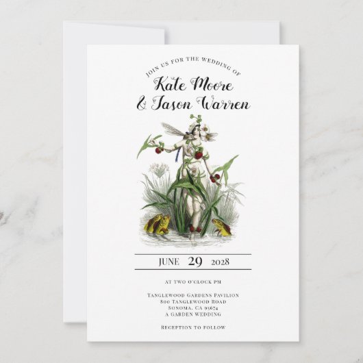Vintage bezaubernde Gartenmärsche Einladung (Vorderseite)