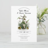 Vintage bezaubernde Gartenmärsche Einladung (Stehend Vorderseite)