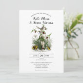 Vintage bezaubernde Gartenmärsche Einladung (Stehend Vorderseite)