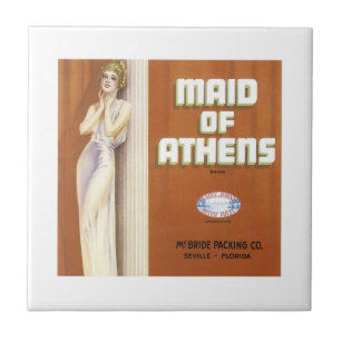 Vintage Bezeichnung für das Fruchtkäfigsiegel vo Fliese