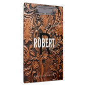 Vintage Bezeichnung für ein Monogramm aus Glattled Klemmbrett (Rechts)