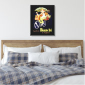 Vintage Bianchi Bicycle Ad Leinwanddruck (Insitu (Schlafzimmer))