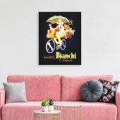Vintage Bianchi Bicycle Ad Leinwanddruck (Insitu (Wohnzimmer))