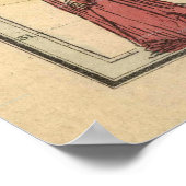 Vintage Bibelkarten 1856 Palestine Value Poster (Ecke)