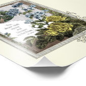 Vintage Bibelschrift mit Rose Fotodruck (Ecke)