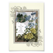 Vintage Bibelschrift mit Rose Fotodruck (Vorne)