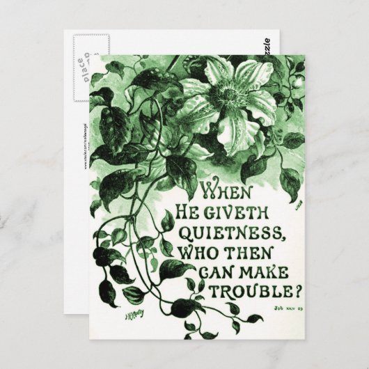 Vintage Bibelversion Postkarte (Vorne/Hinten)