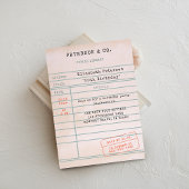 Vintage Bibliothek Einladung