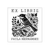 Vintage Bibliothek Ex Libris Bird Gummistempel (Prägung)