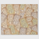 Vintage Bibliothek Geschenkpapier (Flach)