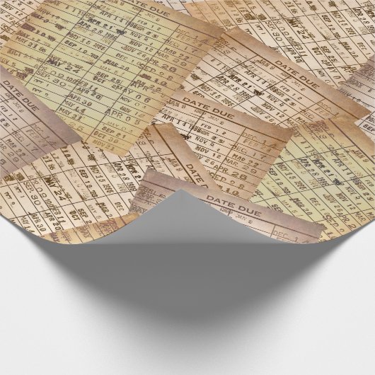 Vintage Bibliothek Geschenkpapier (Ecke)