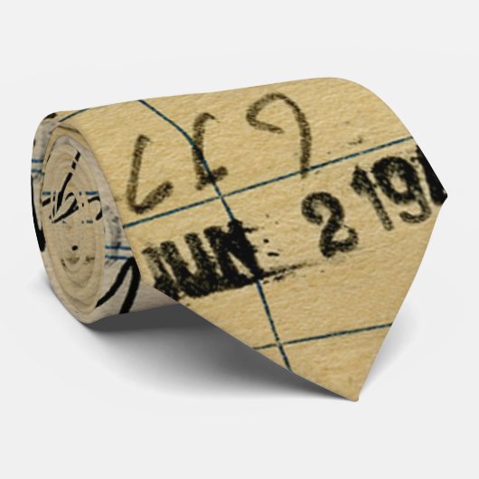 Vintage Bibliothek Krawatte (Gerollt)