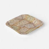 Vintage Bibliothek Pappteller (Gewinkelt)