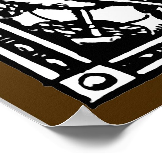 Vintage Bibliothek Poster (Ecke)