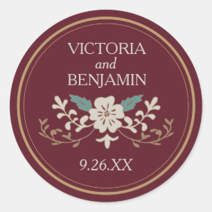 Vintage Bibliothek Runder Aufkleber